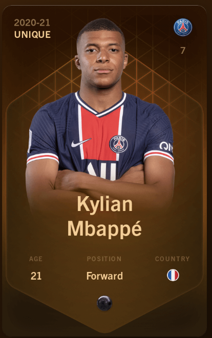 Kylian Mbappé card sorare